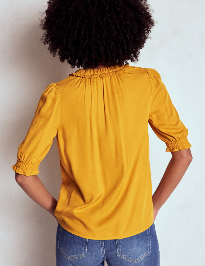 Ria Short Sleeve Top Golden Rye