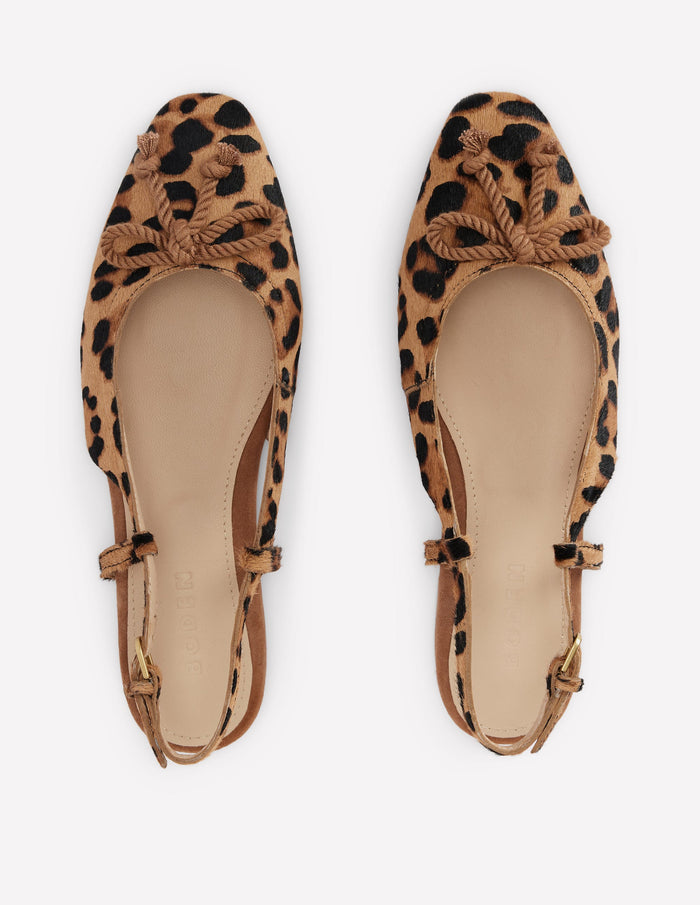 Easy Slingback Flats Classic Leopard