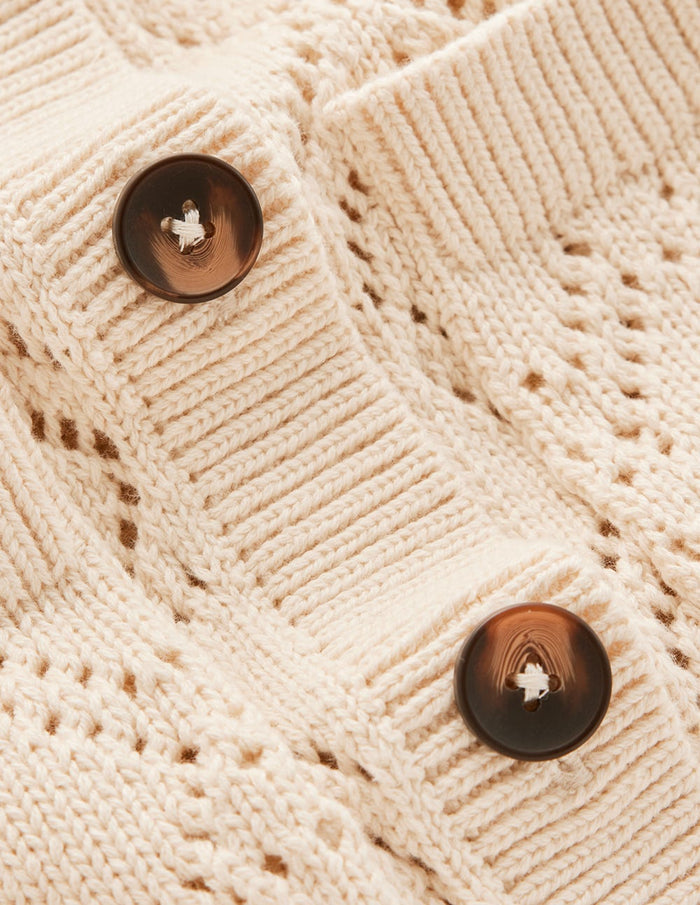 Astrid Knitted Shirt Warm Ivory