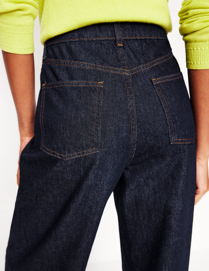 Mid Rise Fluid Denim Pants Indigo Rinse