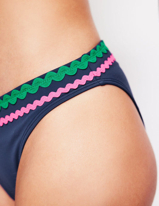 Porto Bikini Bottoms Navy Rik Rak