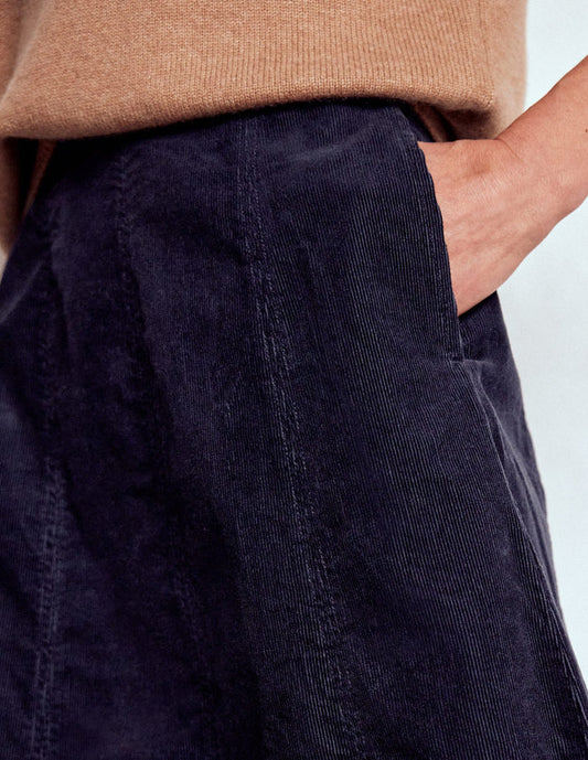 Joy Cord Midi Skirt Navy