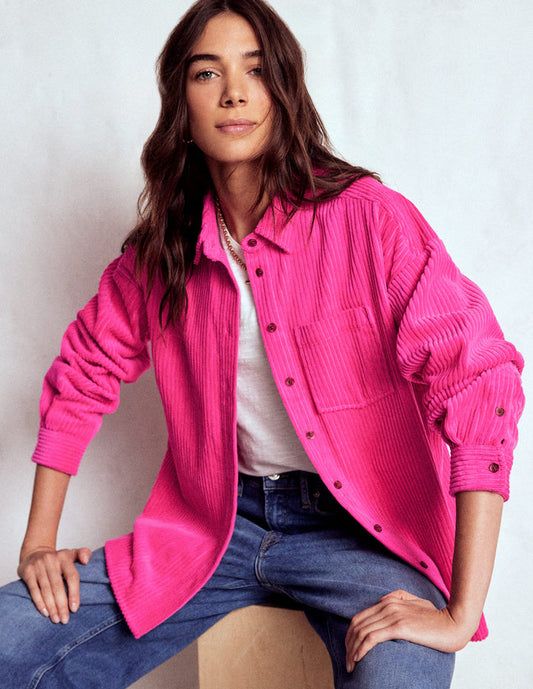 Cord Overshirt Pink Peony