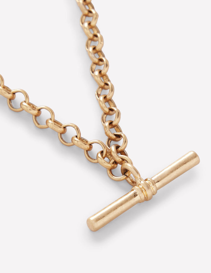 T-bar Chain Necklace Gold Colour