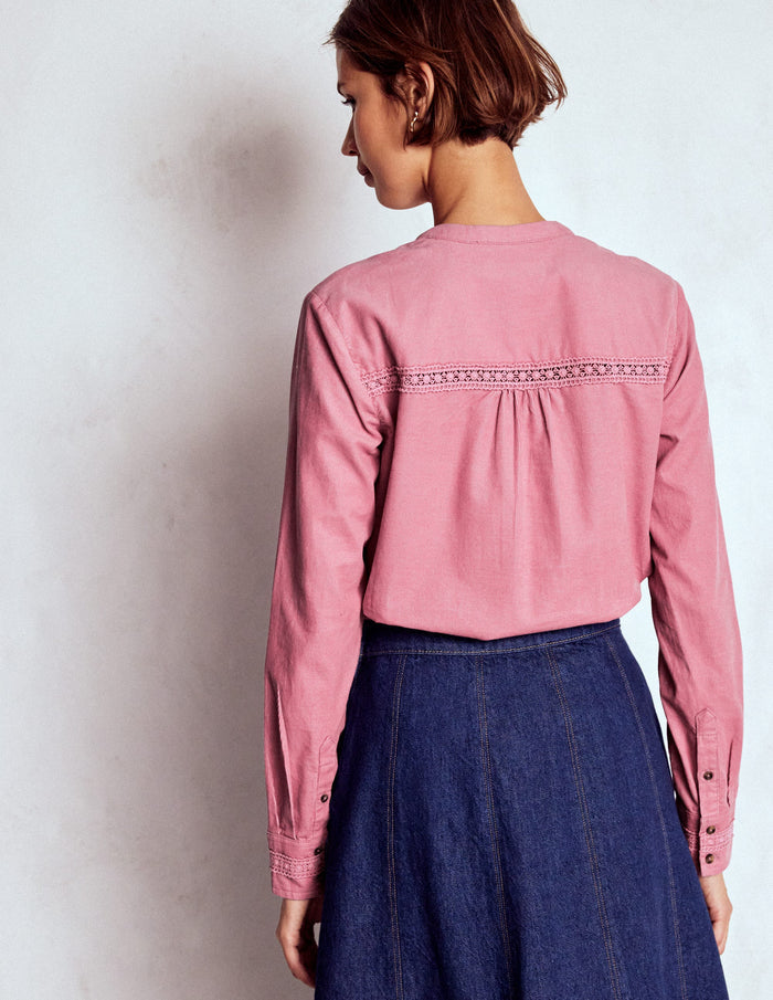 Victoria Cord Shirt Blushing Rose