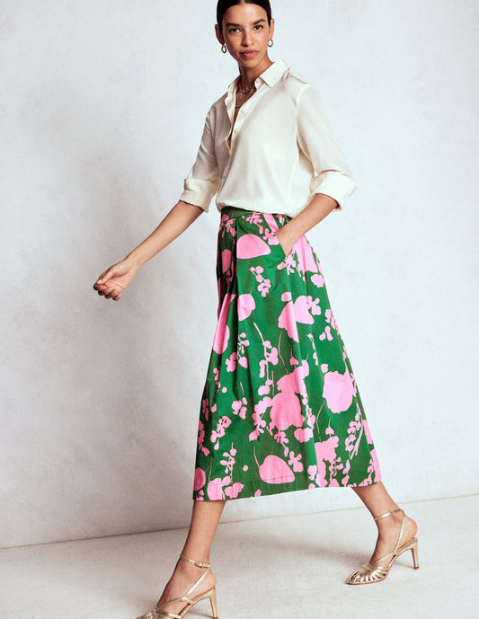 Verity Cotton Midi Skirt Amazon, Dainty Sprigs