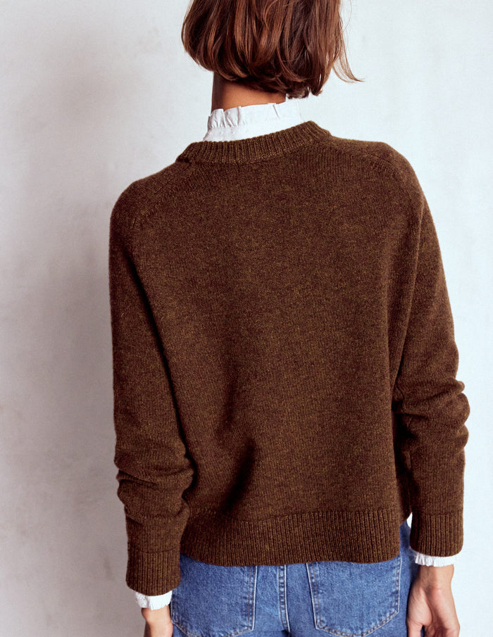 Marion Merino Sweater Raw Umber