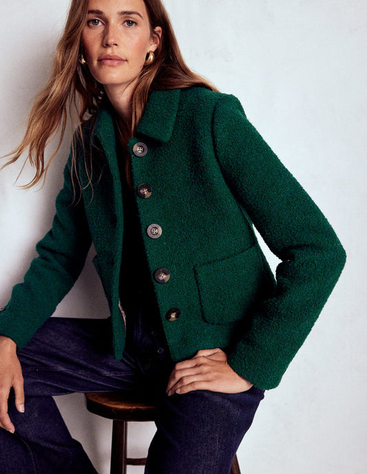 Knightsbridge Wool Jacket Emerald Night