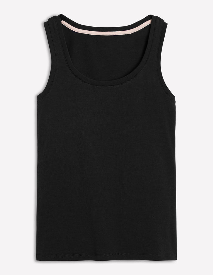 Essential Scoop-Neck Tank Black
