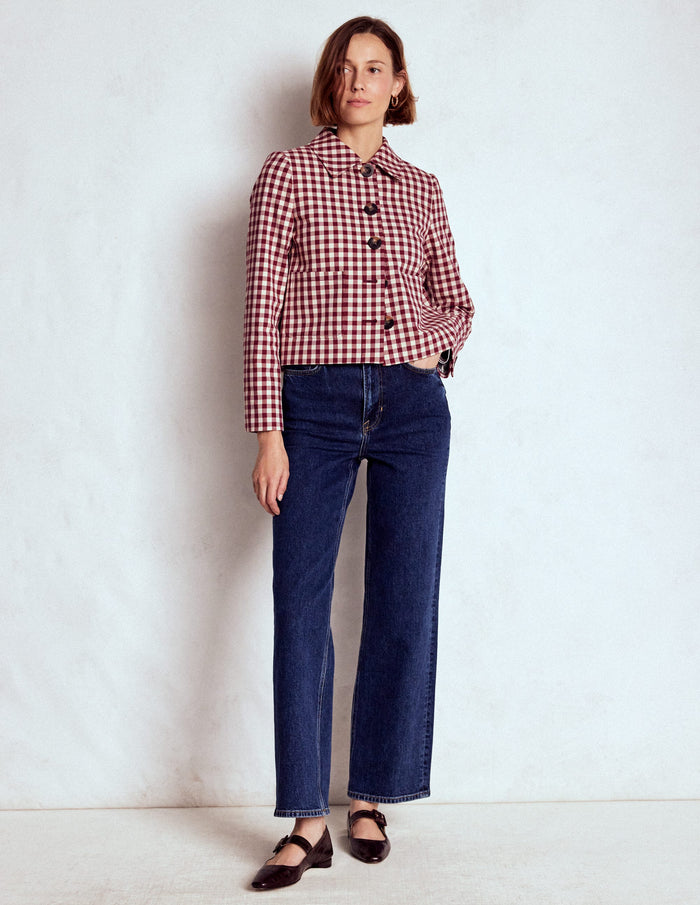 Knightsbridge Gingham Jacket Chestnut Gingham