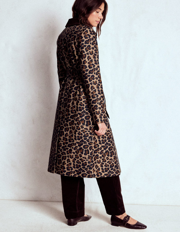 Lancaster Belted Mac Leopard