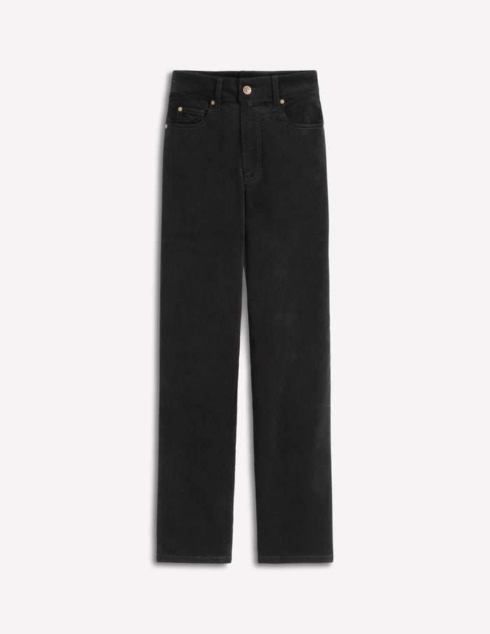 Velveteen Straight Jeans Black