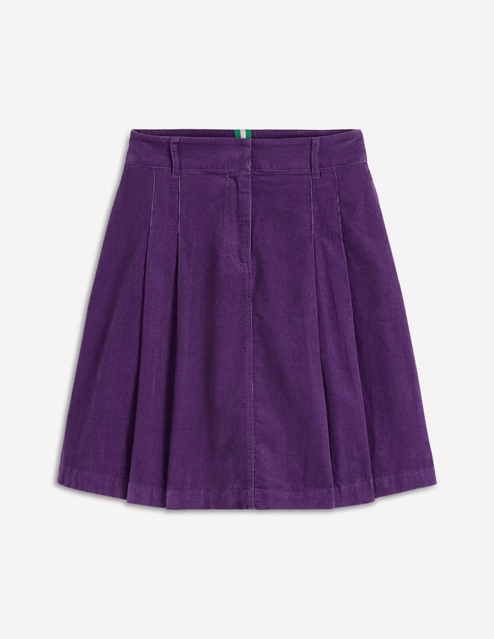 Pleated Cord Skirt Mystical Purple
