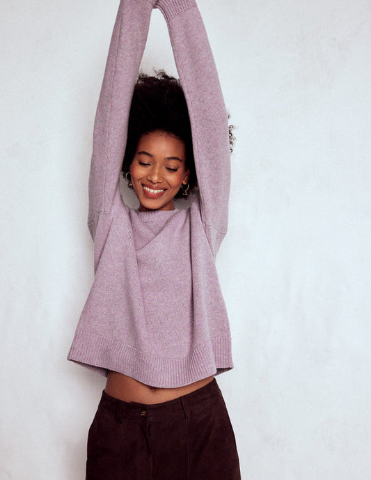 Marion Merino Sweater Lilac Frost Purple
