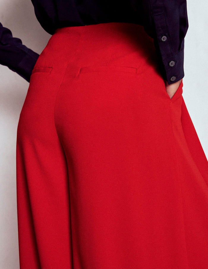 Regent Wide Leg Pants Poppy Red