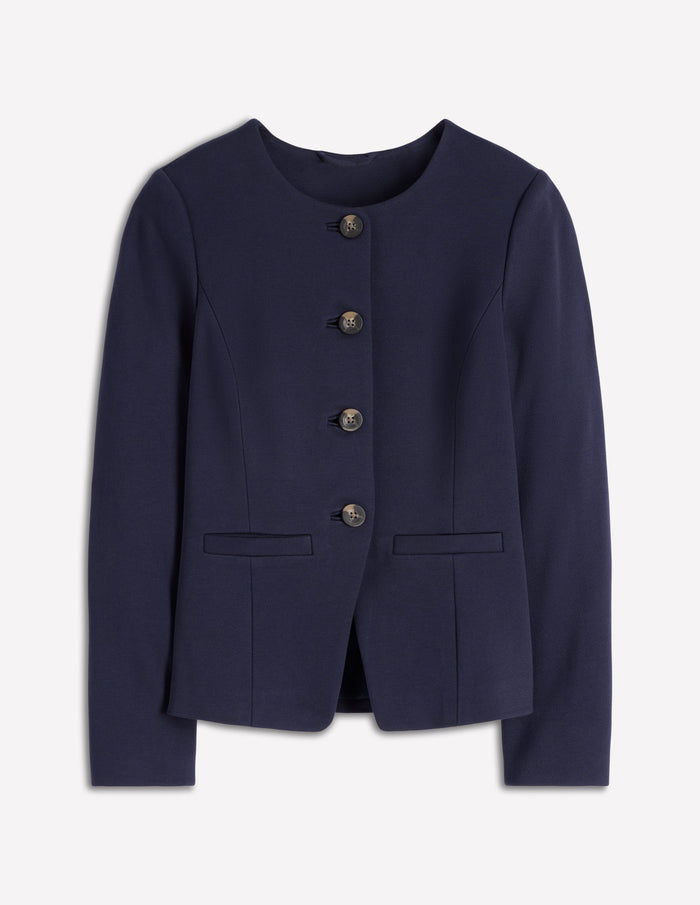 Hampstead Ponte Twill Blazer Navy