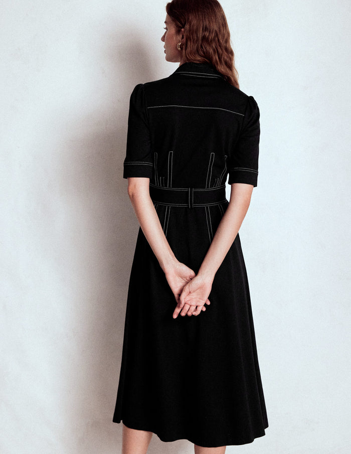 Anita Ponte Shirt Dress Black