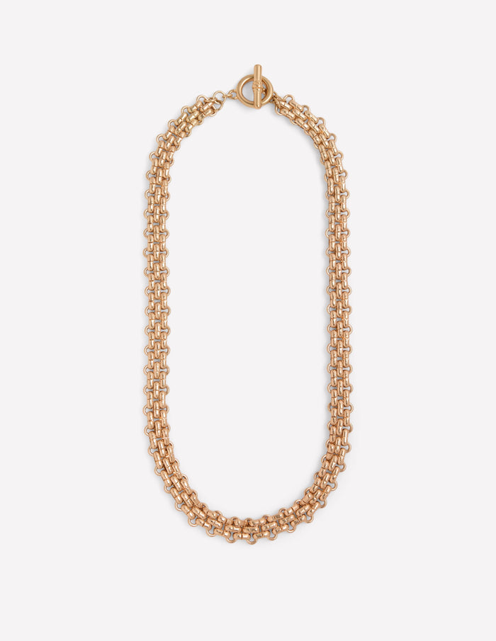 Woven Chain Necklace Gold Colour