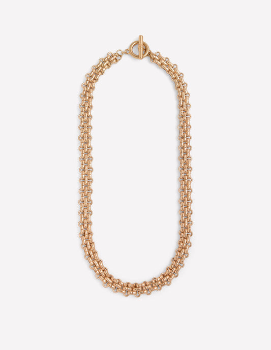 Woven Chain Necklace Gold Colour