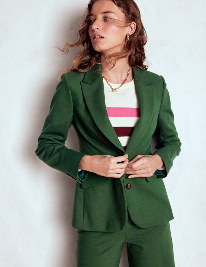 Marylebone Ponte Blazer Hunter green