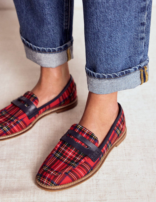 Nya Penny Loafers Tartan