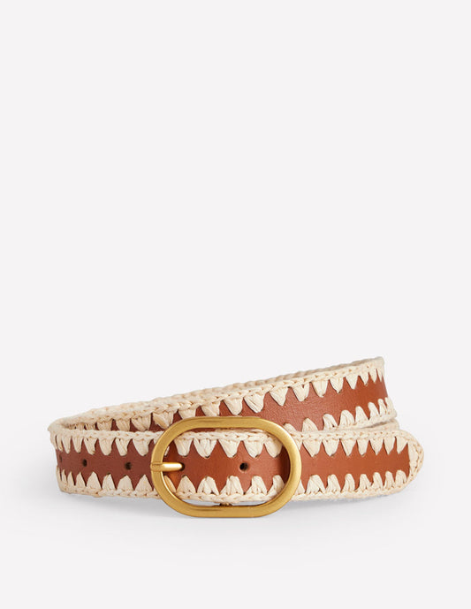 Whipstitch Classic Belt Tan