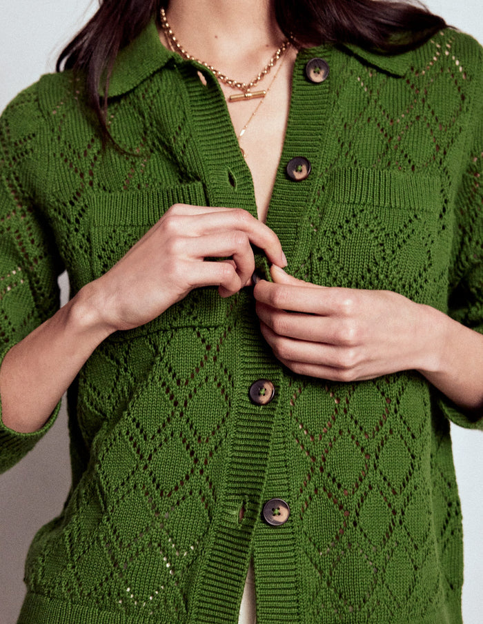 Astrid Knitted Shirt Promenade Green