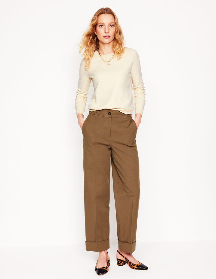 Emilia Cotton Crew Sweater Warm Ivory