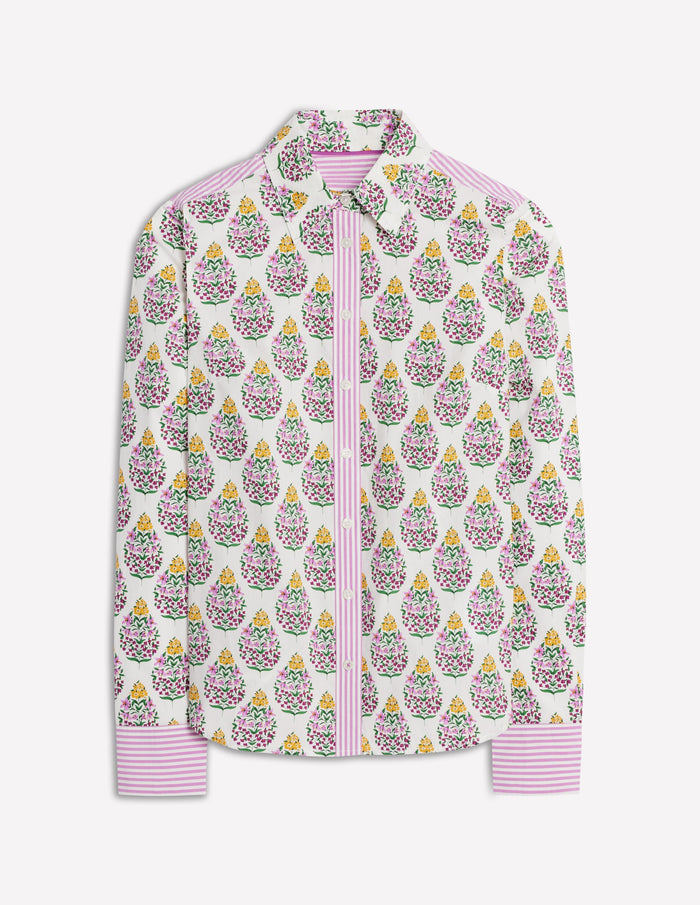 Sienna Cotton Shirt Multi, Wildflower Bouquet