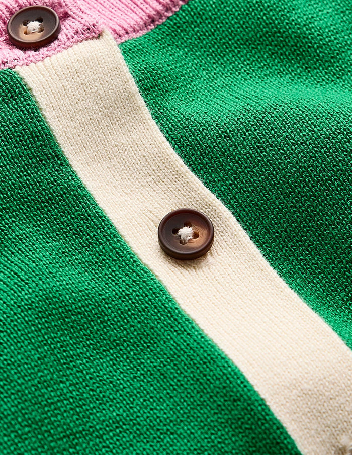 Lara Relaxed Cotton Cardigan Rich Emerald