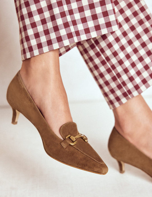 Iris Heel Snaffle Point Loafer Raw Umber