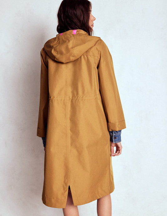Longline Rain Mac Hazelnut Brown