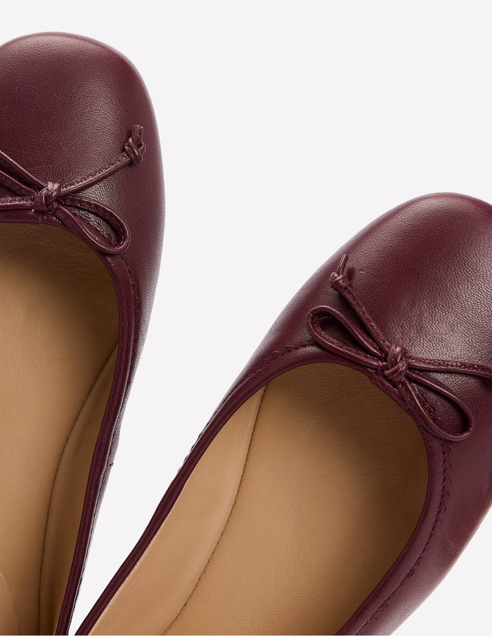 Kitty Flexi Sole Ballet Flats Oxblood