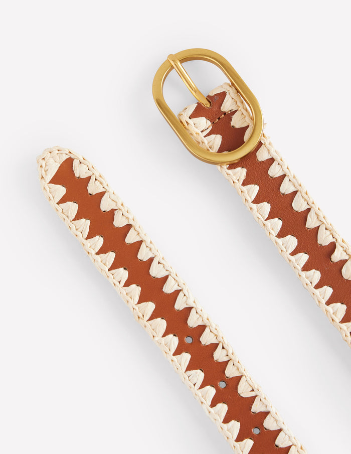 Whipstitch Classic Belt Tan