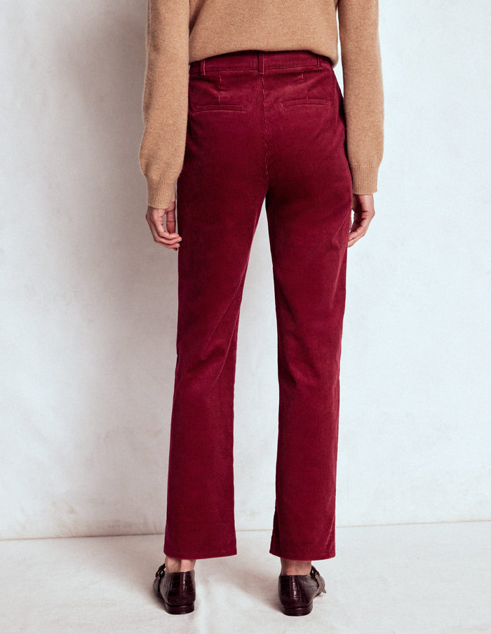 Canonbury Cord Pants Burgundy Red