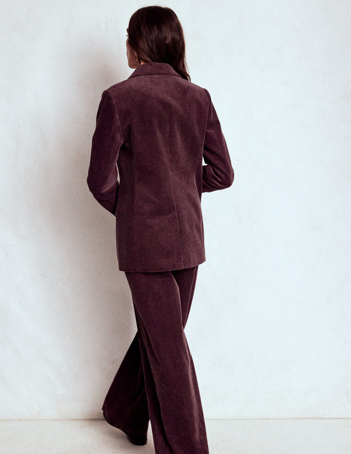 Woodbridge Cord Blazer Deep Aubergine