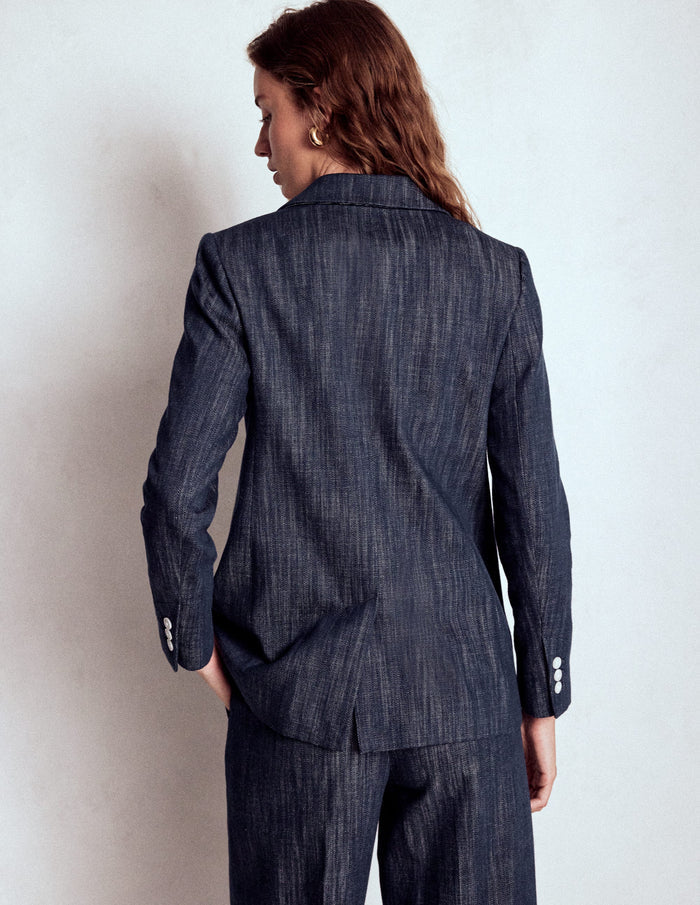 Woodbridge Twill Blazer Navy, Indigo