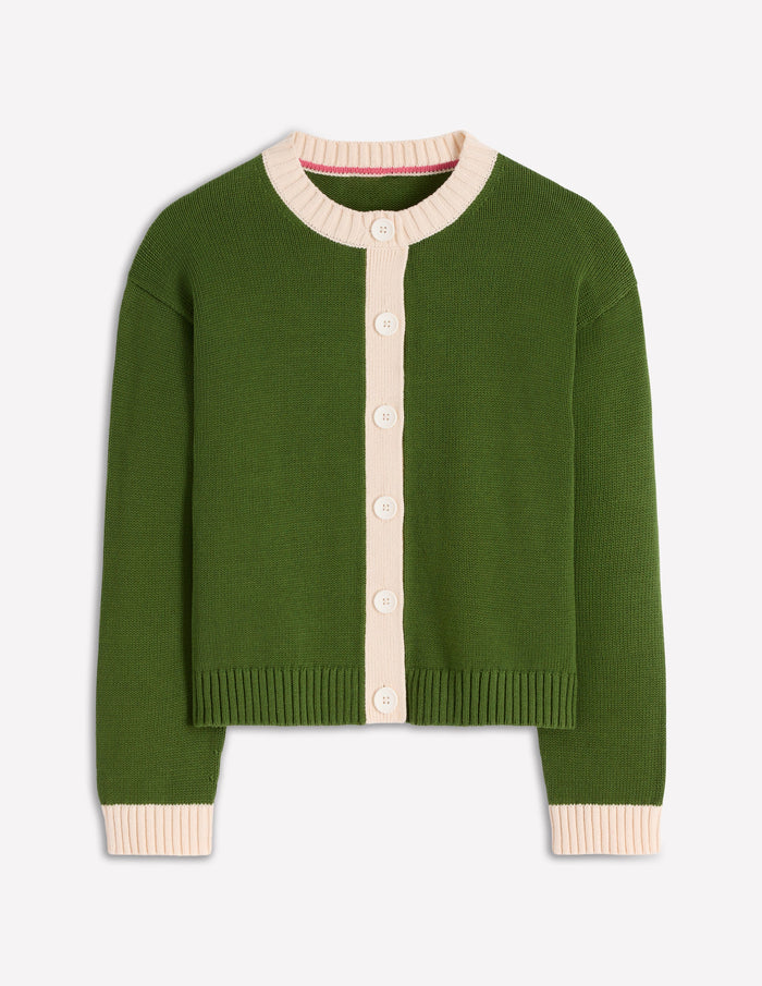 Jemma Chunky Cotton Cardigan Promenade Green