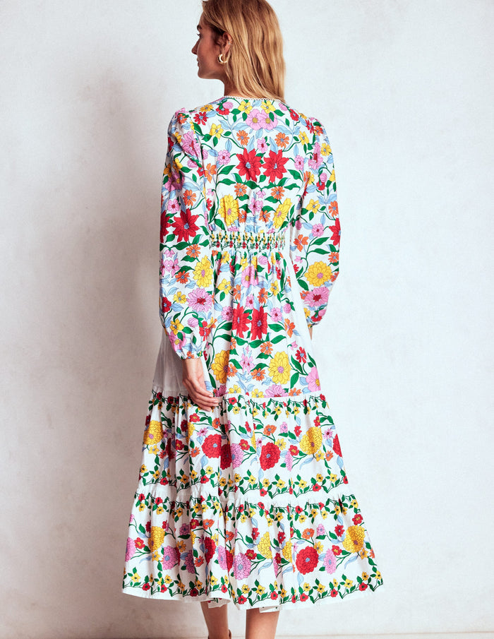 Violet Midi Dress Multi, Dahlia Trail