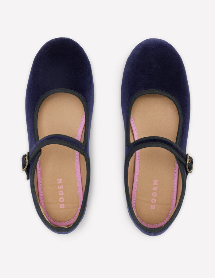 Flexi Mary Jane Navy Velvet