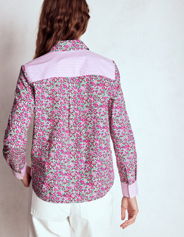 Sienna Cotton Shirt Pop Pansy, Apple Blossom