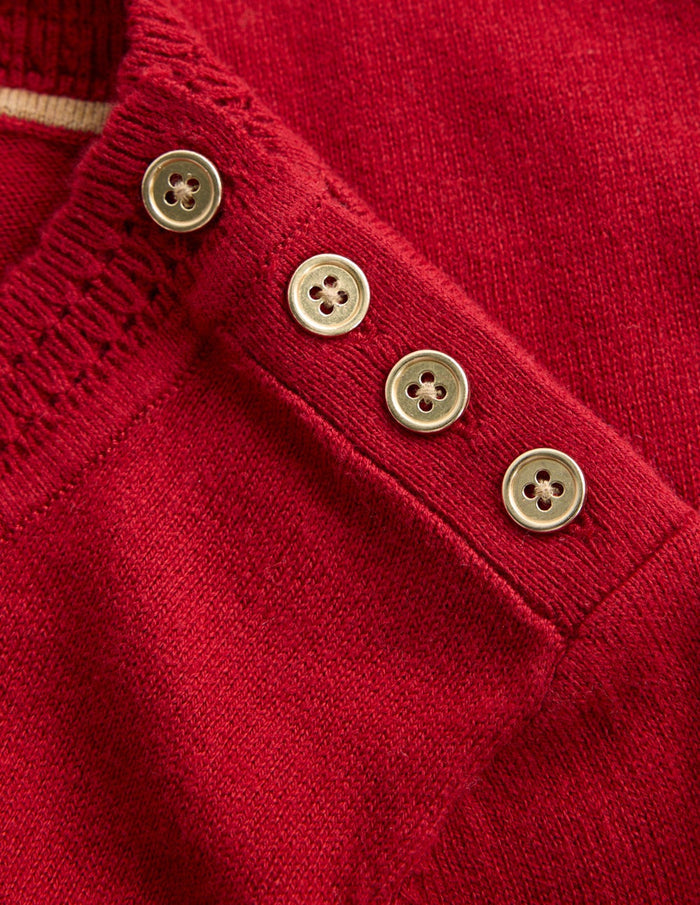 Briony Stitch Sweater Red Liquorice