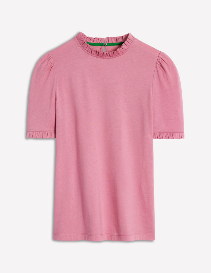 Supersoft Frill Detail T-shirt Formica Pink
