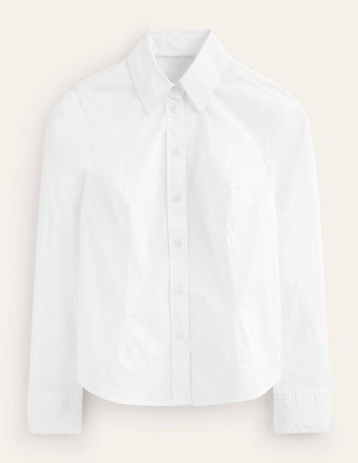 Saskia Stretch Cotton Shirt White