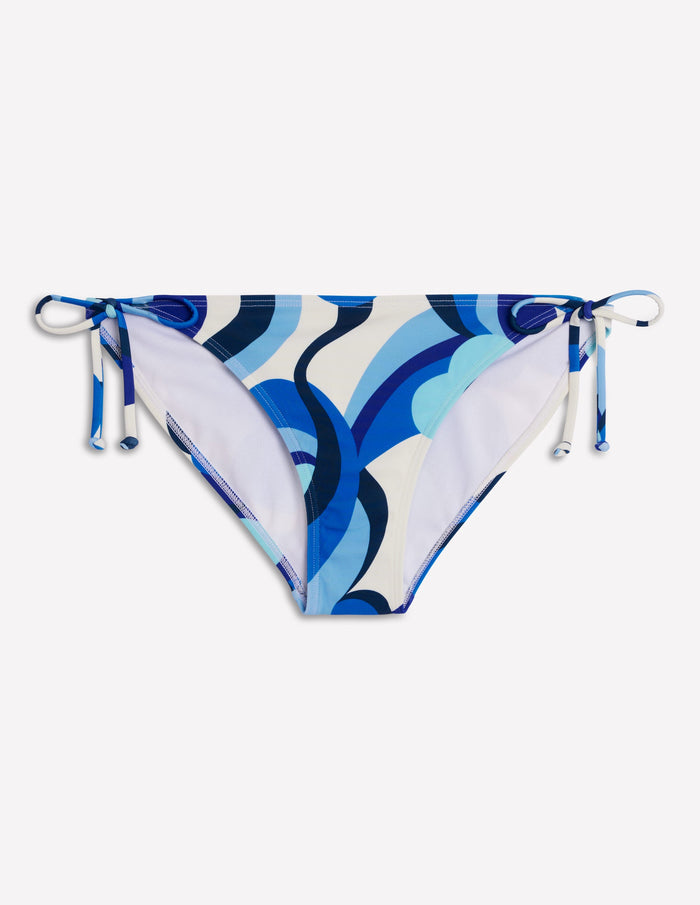 Symi String Bikini Bottoms Blue, Abstract Swirl