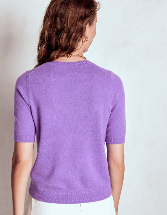 Eva Cashmere T-Shirt Purple Topaz
