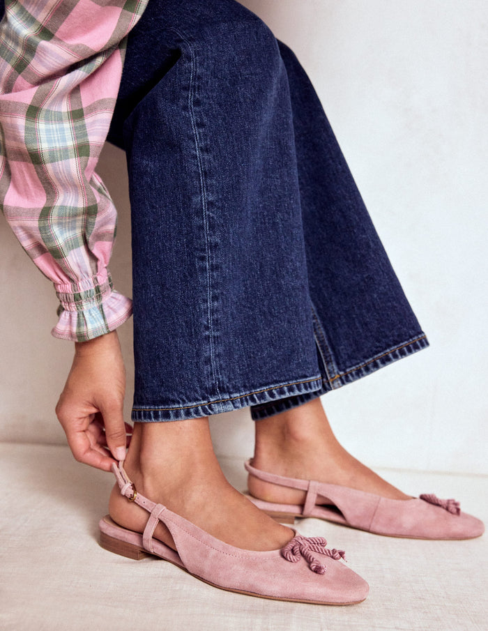 Easy Slingback Flats Blush