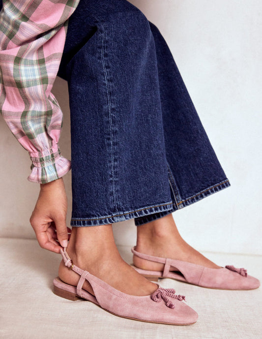 Easy Slingback Flats Blush