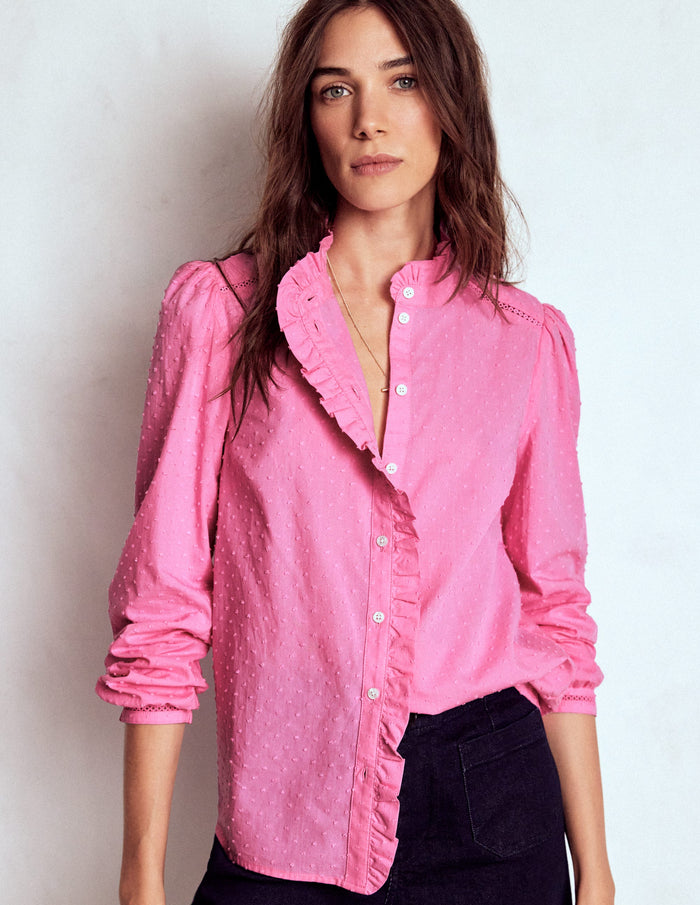 Helena Cotton Dobby Top Rose Bloom