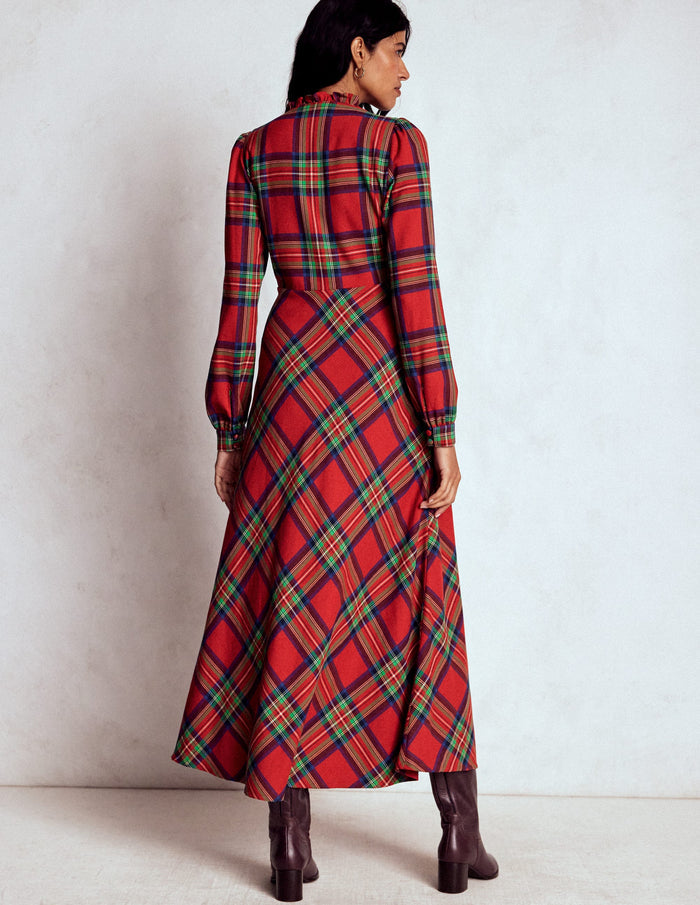 Cassie Check Tea Dress Red, Blue and Green Check